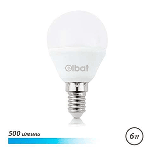 Elbat Bombilla LED G45 6W 500LM E14 Luz Fria - Ahorro de Energia - Larga Vida Util - Bajo Consumo - Color Blanco