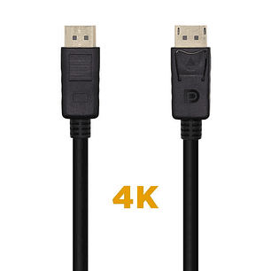 Aisens Cable Displayport V1.2 4K@60Hz - DP/M-DP/M - 1.0m - Color Negro