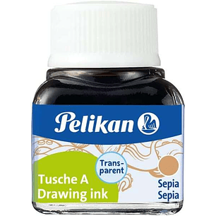 Pelikan Tinta China 523 10ml N.15 - 10ml - Tinta de Alta Calidad - Ideal para Dibujo y Caligrafia - Color Sepia