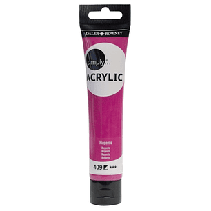 Daler Rowney Simply Pintura Acrilica - Tubo de Plastico - 75ml - Color Magenta