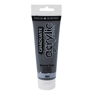 Daler Rowney Graduate Pintura Acrilica - Tubo de Plastico - 120ml - Color Gris Neutro