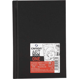 Canson Sketch One Fino Cuaderno de Dibujo con 98 Hojas 100g 10.1x15.2cm - Color Blanco