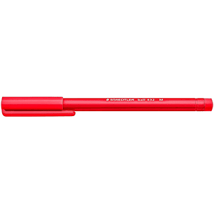 Staedtler Ball 432 Boligrafo Punta de Bola - Punta 0.45mm - Tinta Indeleble - Color Rojo