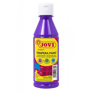 Jovi Tempera Liquida 250ml - Base Agua - Lista para Usar - Secado Rapido - Excelente Fluidez - Adherencia en Multiples Superficies - Color Violeta