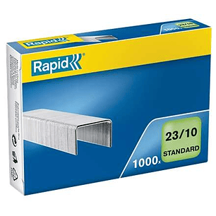 Rapid Caja de 1000 Grapas 23/10 - De 40 a 70 Hojas - Alambre Galvanizado - Patilla de 10mm