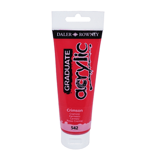 Daler Rowney Graduate Pintura Acrilica - Tubo de Plastico - 120ml - Color Carmesi
