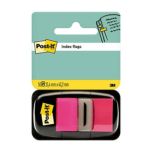 Post-it Index Dispensador con 50 Marcadores Reposicionables 25.4 x 43.2mm - Adherencia Firme - Para Marcar, Señalar o Destacar Informacion - 710006256