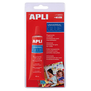 Apli Tubo de Pegamento Universal 40ml - Secado Rapido - Resistente al Agua - Transparente