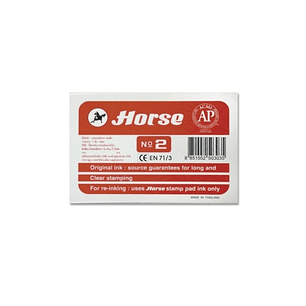 Horse Tampon Metalico Nº2 - Facil de Recargar - Resistente y Duradero - Color Rojo