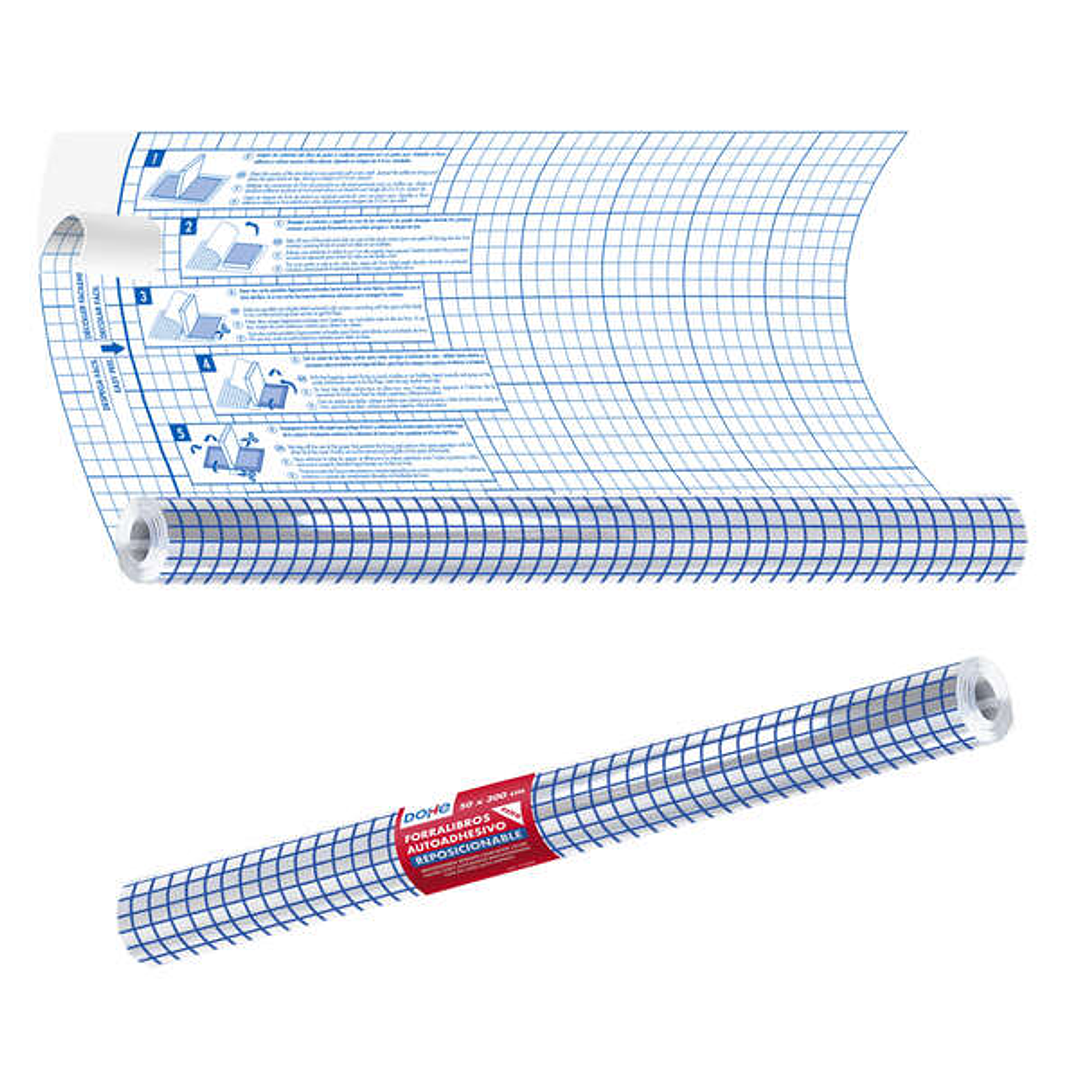 Dohe Rollo Forralibros Autoadhesivo - Tamaño 50x300cm - Material PVC 80 micras 1