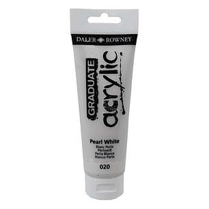 Daler Rowney Graduate Pintura Acrilica - Tubo de Plastico - 120ml - Color Blanco Perla