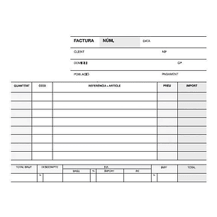 Apli Talonario Factura 1/8 Apaisado Duplicado A-67 - Numeracion Secuencial - Papel Autocopiativo - 2 Copias - Tamaño 210x105mm - Blanco