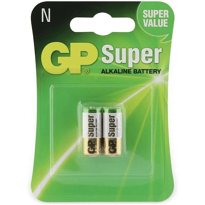 GP Batteries Super Alcalina Pack de 2 Pilas Alcalina N LR-01 1.5V 1