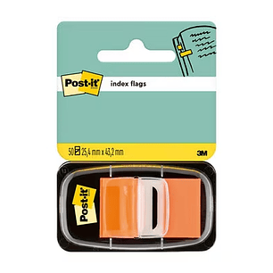 Post-it Index Dispensador con 50 Marcadores Reposicionables 25.4 x 43.2mm - Adherencia Firme - Para Marcar, Señalar o Destacar Informacion - 700014493