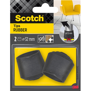 Scotch Pack de 2 Conteras de Goma - Diametro de 32mm - Color Negro