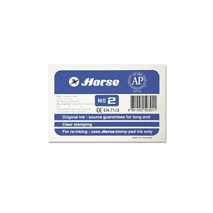 Horse Tampon Metalico Nº2 - Facil de Recargar - Resistente y Duradero - Color Azul