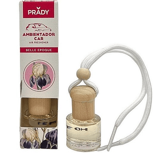 Prady Ambientador Coche Belle Epoque - Frasco de Cristal 6 ml y Cuerda para Espejo Retrovisor
