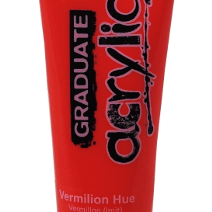 Daler Rowney Graduate Pintura Acrilica - Tubo de Plastico - 120ml - Color Bermellon 1
