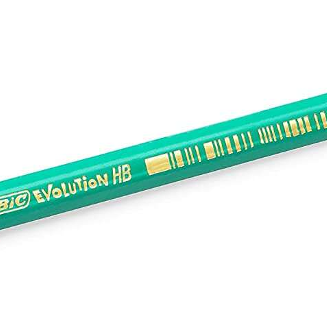 Bic Evolution Original Lapiz de Grafito Hexagonal - Mina HB Ultrarresistente - Sin Madera - No se Astilla 1