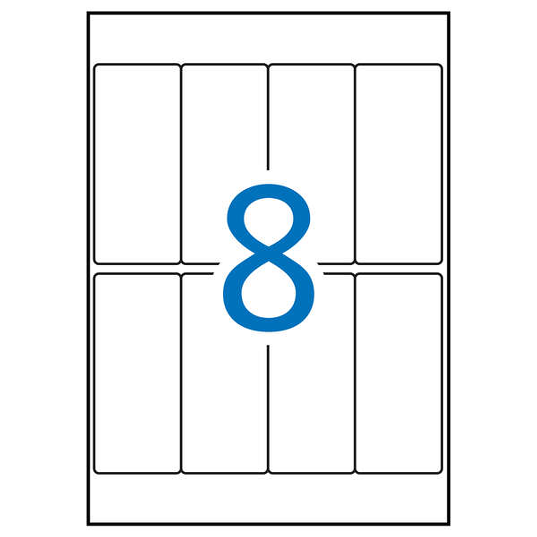 Apli Etiquetas A5 Blancas 36.0 x 82.0mm 15 Hojas 1