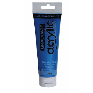 Daler Rowney Graduate Pintura Acrilica - Tubo de Plastico - 120ml - Color Azul Metalico