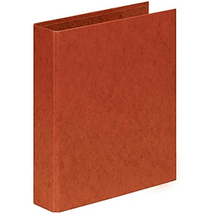 Elba Carpeta de Anillas 2Dx40mm Tamaño Folio - Con Compresor - Lomo 50mm - Carton Cuero - Color Marron