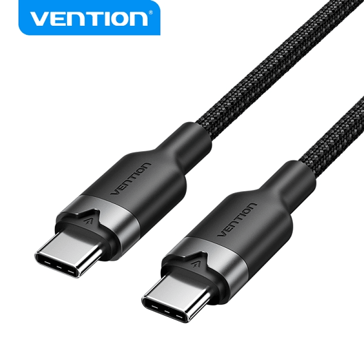 Vention Cable USB 2.0 - Niquelado - 60W - 3A - 2m - Color Negro 1