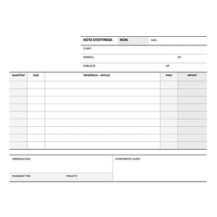 Apli Talonario Entrega 1/4 Apaisado Duplicado A-49 - Formato Apaisado - Duplicado - Numeracion Secuencial - Papel Autocopiativo - Color Blanco