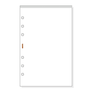 Finocam R567 Bloc de Notas para Agendas Open - Perforado - Formato 500 - 117x5x181mm - Liso - Color Blanco