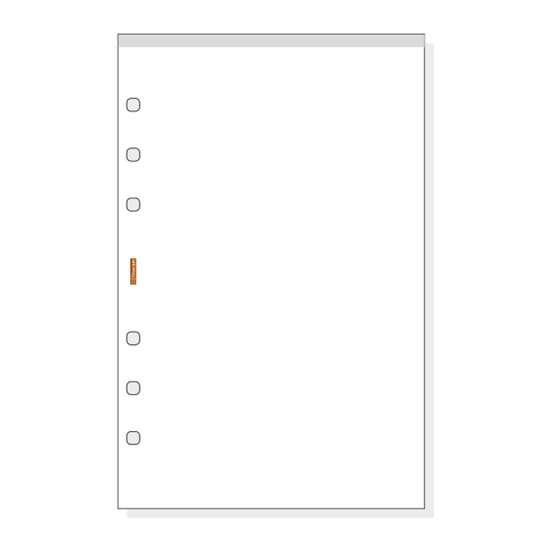Finocam R567 Bloc de Notas para Agendas Open - Perforado - Formato 500 - 117x5x181mm - Liso - Color Blanco 1