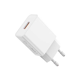 XO L127TC Cargador de Pared 18W - USB-A - Cable USB-A a USB-C 1m - Color Blanco