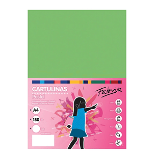 Fabrisa Pack de 50 Cartulinas 180 g/m² - Tamaño A4 - Color Verde