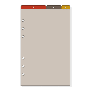 Finocam R562 Separadores Superiores para Agendas Open - 3 Solapas - Formato 500 - 117x2x194mm - PVC - Color Marron