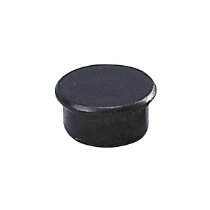 Dahle 95513 Pack de 10 Imanes para Pizarra Blanca - Diametro de 13mm - Color Negro
