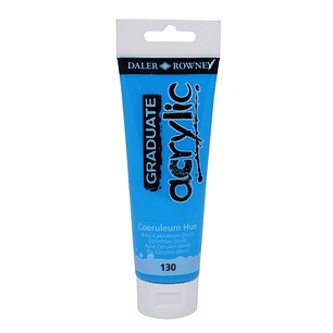 Daler Rowney Graduate Pintura Acrilica - Tubo de Plastico - 120ml - Color Azul Ceruleo