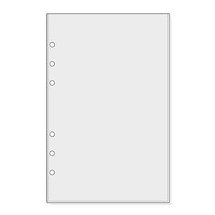 Finocam R565 Pack de 6 Fundas para Agendas Open - Transparentes - Formato 500 - 120x2x182mm - PVC - Color Gris Claro