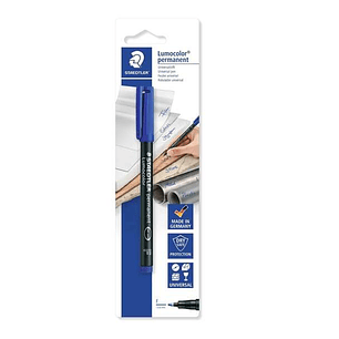 Staedtler Lumocolor 318 Rotulador Permanente - Trazo de 0.6mm Aprox - Secado Rapido - Color Azul