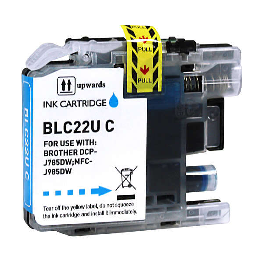 Brother LC22U Cyan Cartucho de Tinta Generico - Reemplaza LC22UCBP 1