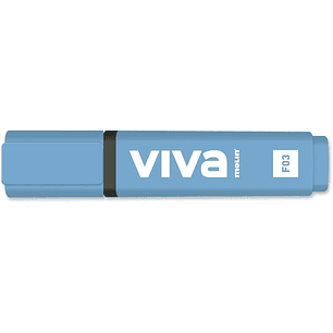 Molin Viva Marcador Fluorescente - Trazo entre 1 y 5mm - Tinta con Base de Agua - Color Azul