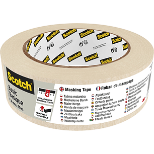 Scotch Basic Cinta de Enmascarar - 36mm x 50m - Color Blanco