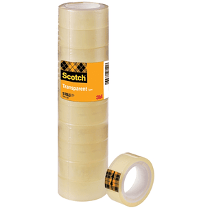 Scotch Pack de 10 Cintas Adhesivas 15mm x 10m - Transparente
