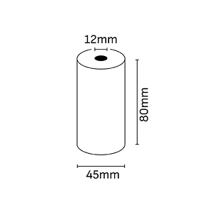 Oqonos Rollo de Papel Termico 80x45x12mm, Libre de BPA, FSC