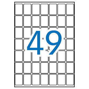 Apli Etiquetas A5 Blancas 19.0 x 27.0mm 15 Hojas