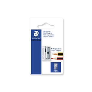 Staedtler 510 10 Sacapuntas Metalico con Cuchilla de Metal - Angulo de Afilado de 23° - 1 Agujero