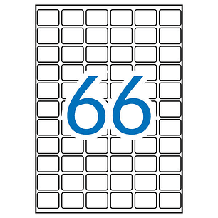 Apli Pack de 990 Etiquetas Rectangulares 16x22mm - 15 Hojas por 66 Etiquetas - Adhesivo Permanente - Cantos Romos - Color Blanco