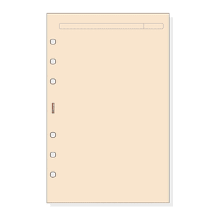 Finocam R543 Recambio para Agendas Open - Liso - Formato 500 - 117x5x181mm - Color Crema