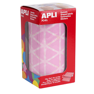 Apli Pack de 2832 Gomets Triangulares 20x20x20mm - Adhesivo Permanente - Ideal para Actividades Creativas y Desarrollo de Habilidades - Color Rosa