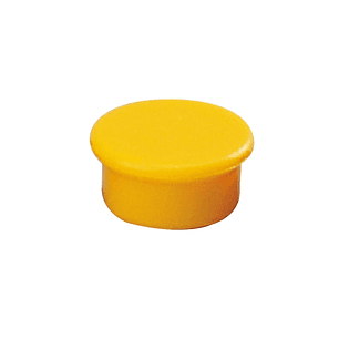 Dahle 95513 Pack de 10 Imanes para Pizarra Blanca - Diametro de 13mm - Color Amarillo