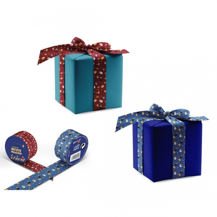 Bismark Rollo de Cinta Navideña para Regalos - Medidas 60mmx2m - 2 Diseños Aleatorios 1