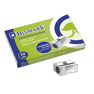 Bismark Afilalapiz Metalico para Lapices Normales - Color Acero